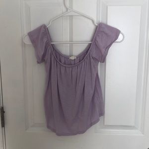 Purple Off the Shoulder Top from Garage